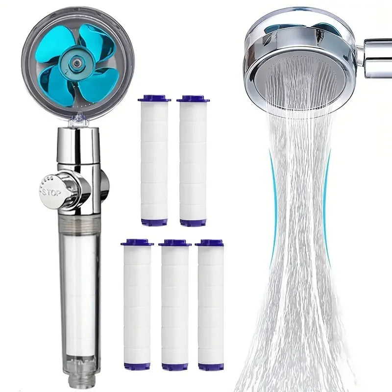 Alcachofa De Ducha Turbo De Alta Presión Con Filtro Y Ahorro De Agua
