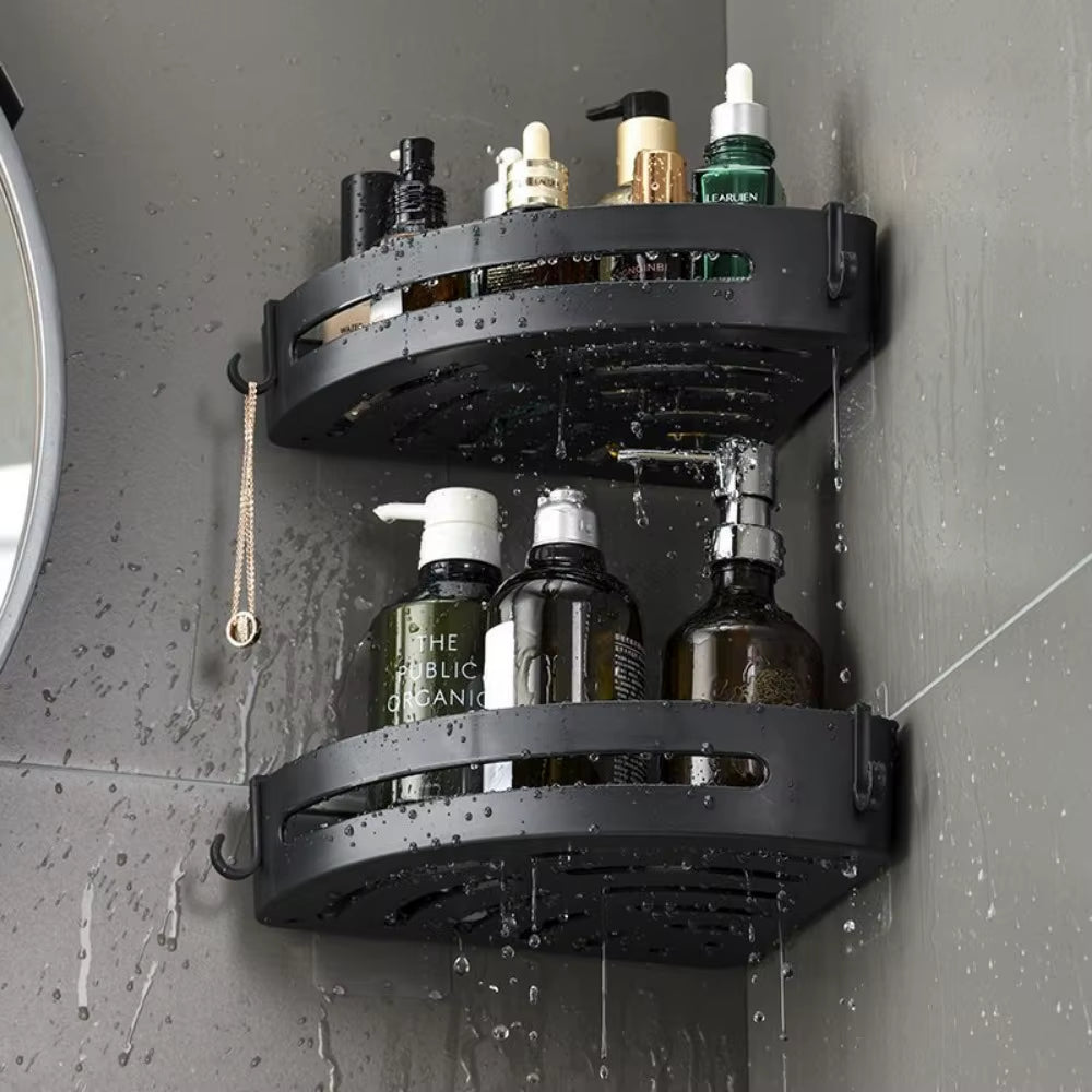 3/2/1 PCS Strong Adhesive No Drill Shower Shelf Storage Upgraded Waterproof Bathroom Organizer Shampoo & Towel Holder Wall Mount