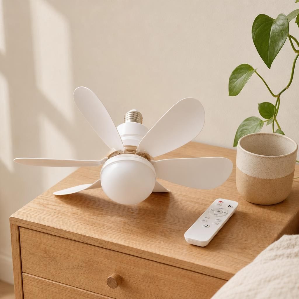 Socket Fan Light with Remote