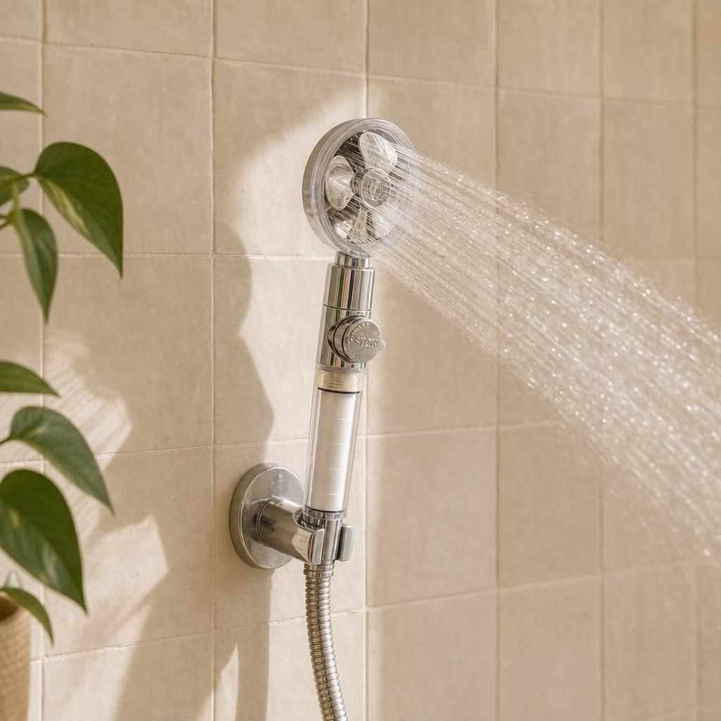 Turbo Pressure Shower Head with Filter