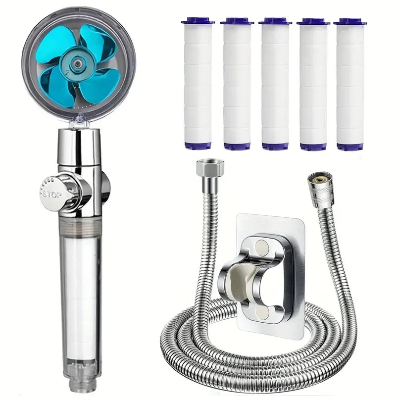 Alcachofa De Ducha Turbo De Alta Presión Con Filtro Y Ahorro De Agua