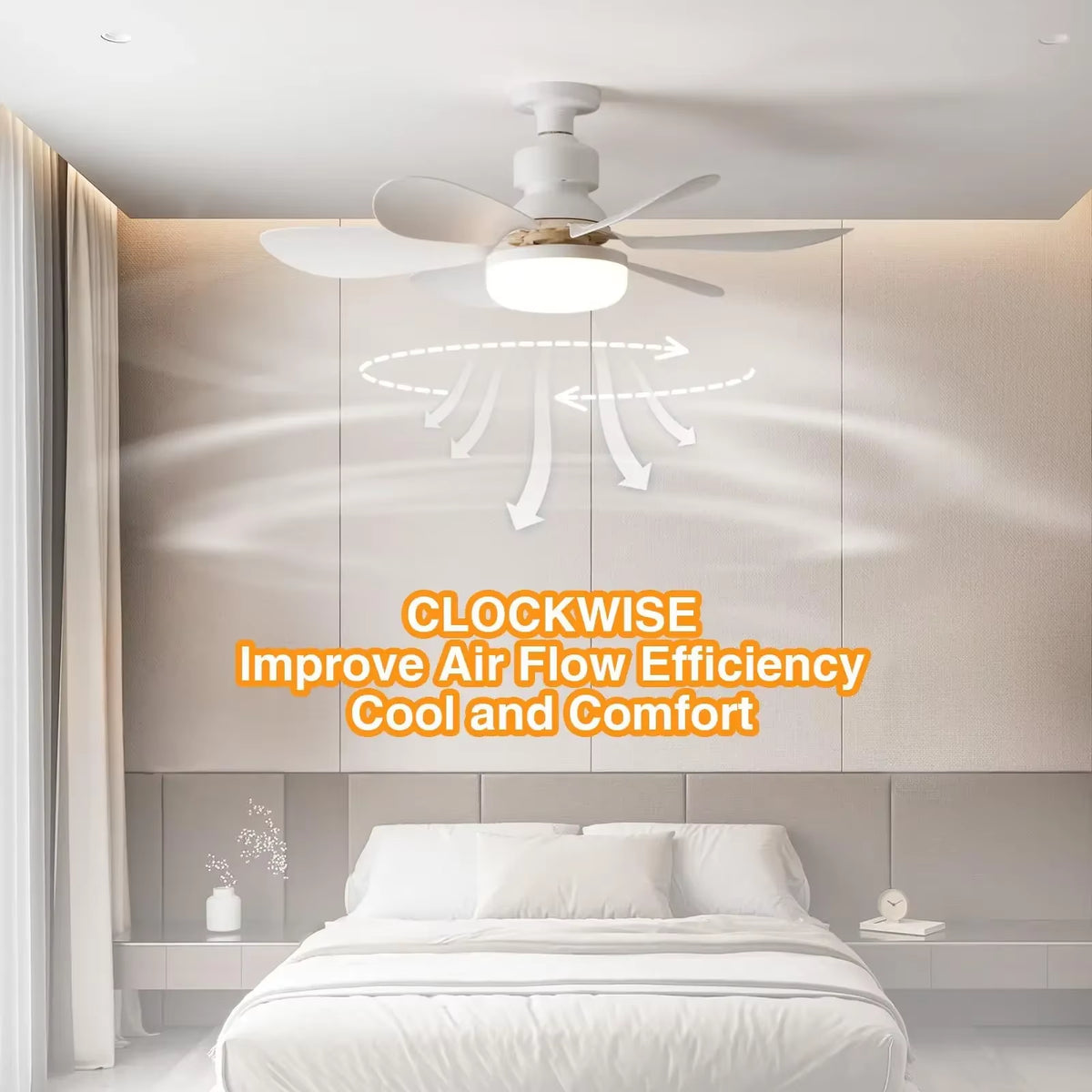 LED Socket Fan Light with Remote Small Ceiling Fan with Light, Cordless Light Socket Fan for Kitchen Bedroom Small Room