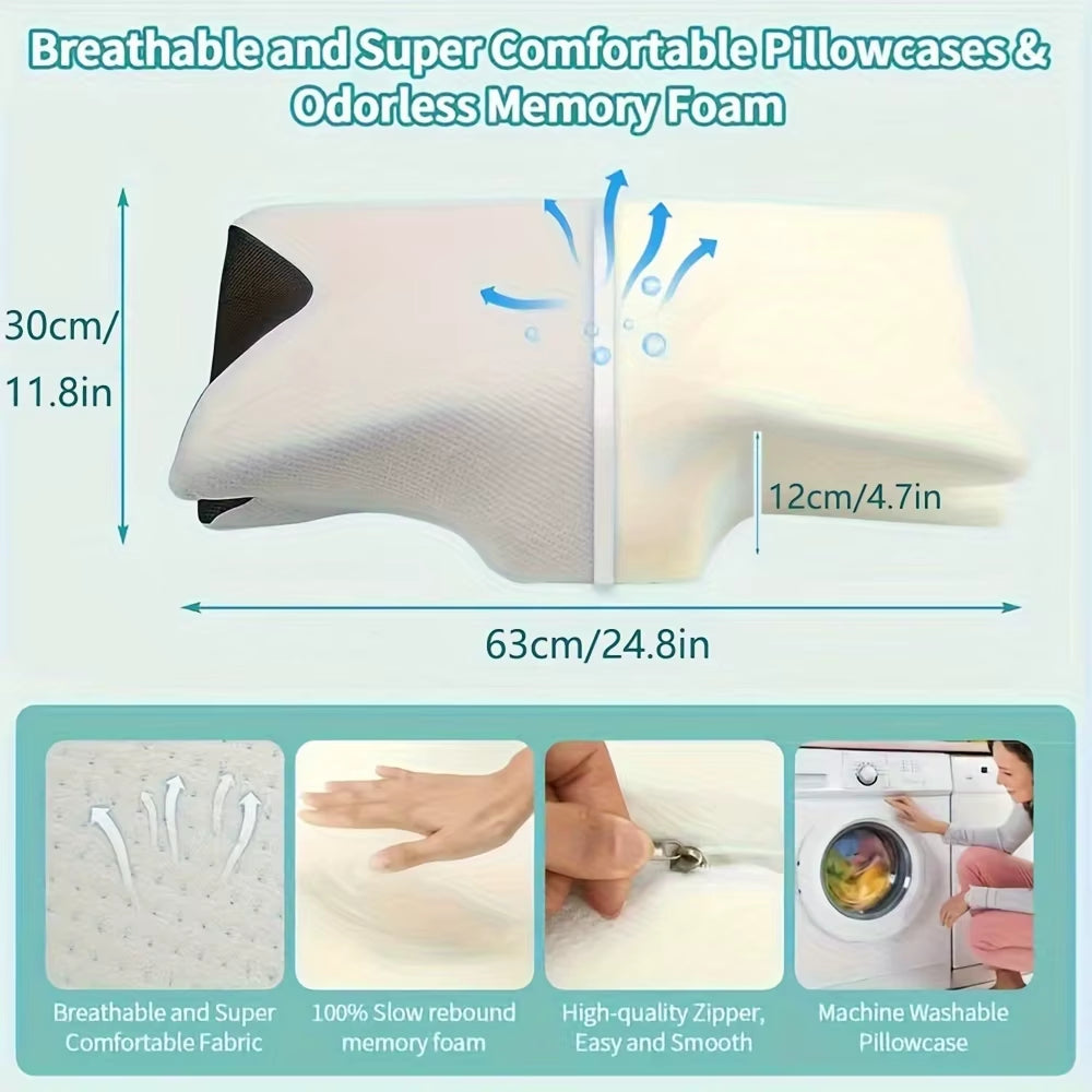 Ergonomic Cotton Snack Pillow with Comfortable Sleeping Design, Soft and Lightweight, Perfect for Side, Back and Abdominal Sleep