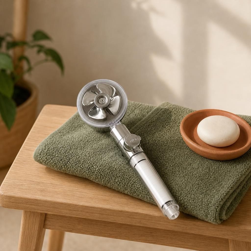 Turbo Pressure Shower Head with Filter